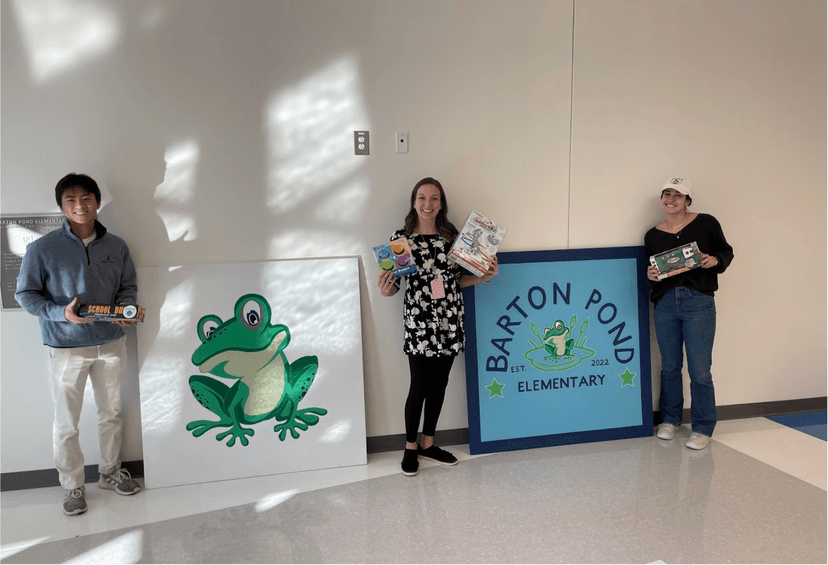 Donation to Barton Pond Elementary School